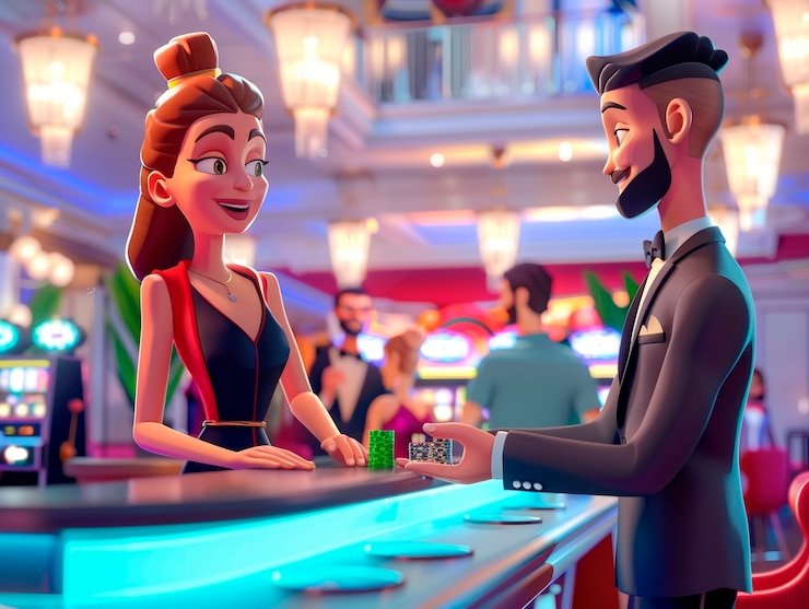 Antarmuka meja live dealer SA Gaming dengan statistik dan chat